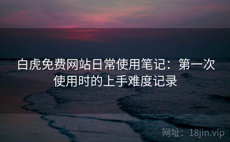白虎免费网站日常使用笔记：第一次使用时的上手难度记录