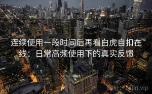 连续使用一段时间后再看白虎自扣在线：日常高频使用下的真实反馈