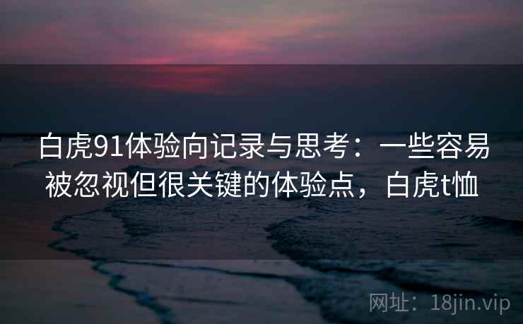 白虎91体验向记录与思考：一些容易被忽视但很关键的体验点，白虎t恤