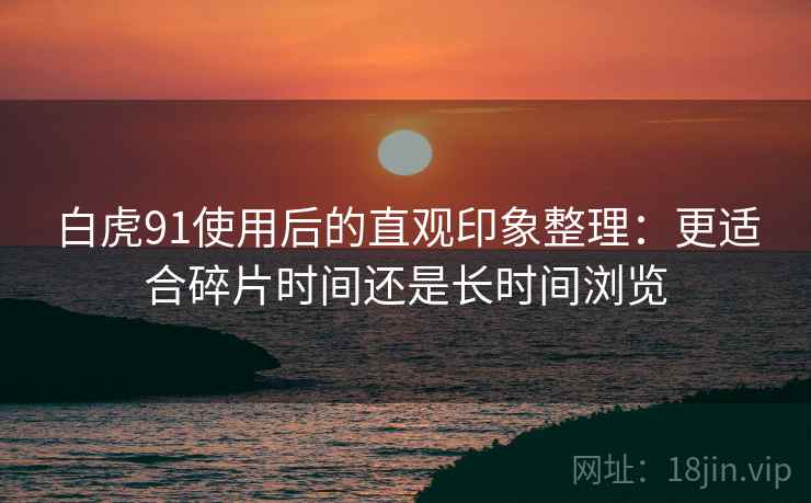 白虎91使用后的直观印象整理：更适合碎片时间还是长时间浏览