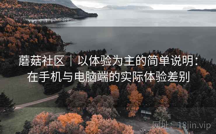 蘑菇社区｜以体验为主的简单说明：在手机与电脑端的实际体验差别