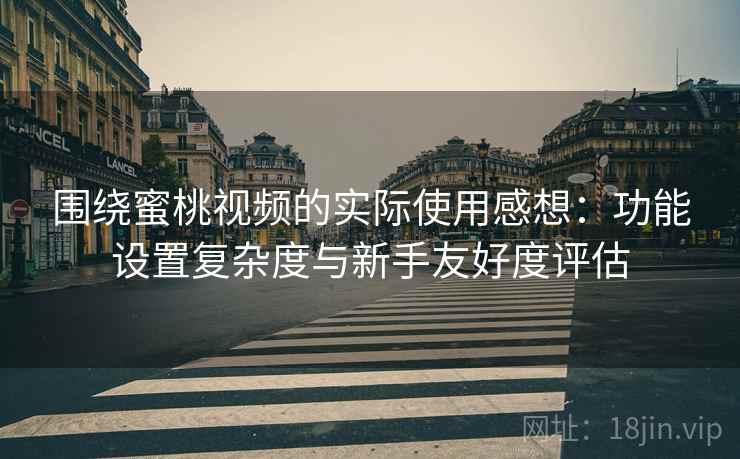 围绕蜜桃视频的实际使用感想:功能设置复杂度与新手友好度评估 围绕蜜桃视频的实际使用感想:功能设置复杂度与新手友好度评估